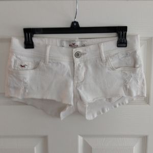 Hollister - White Denim Short Shorts